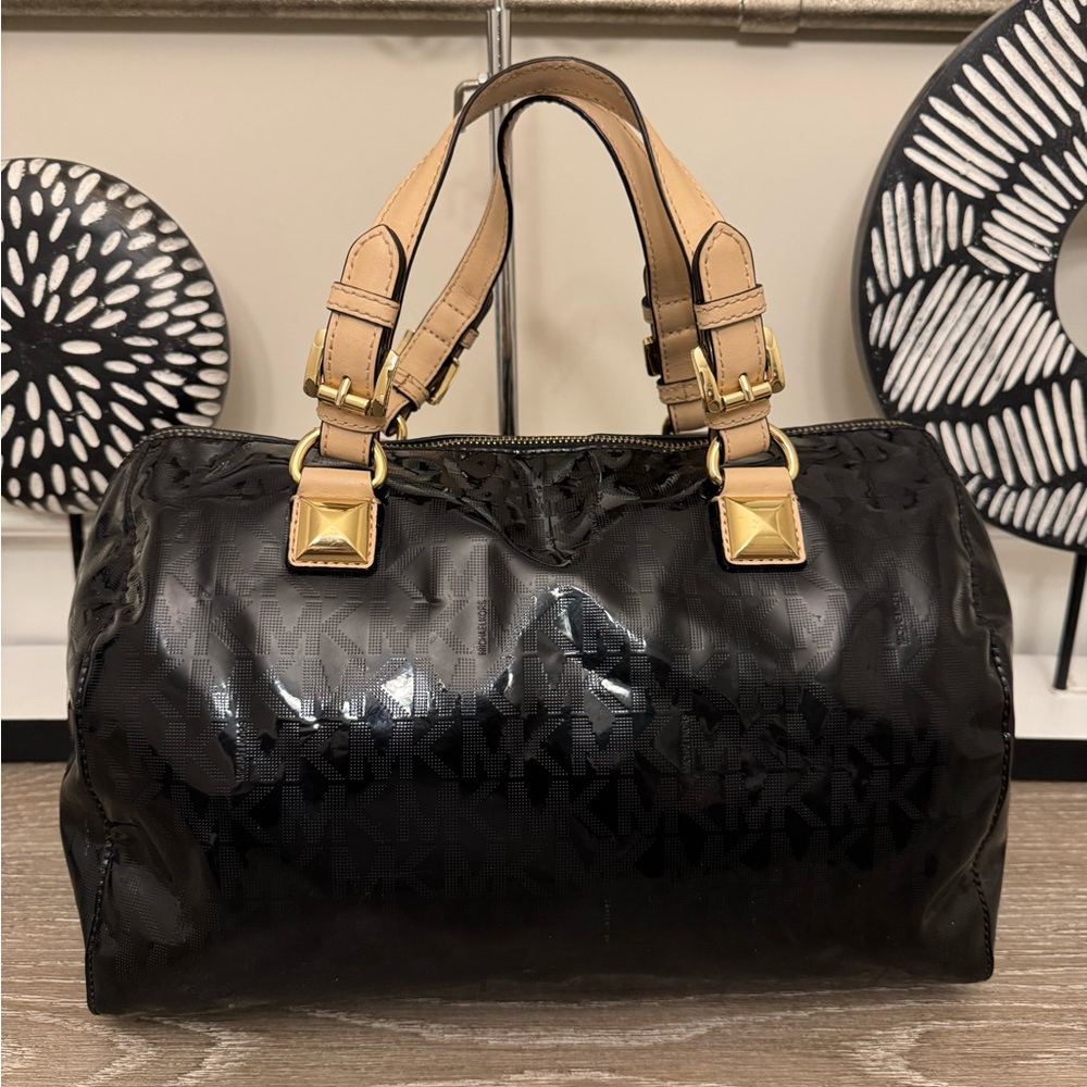 Michael Kors Grayson large pattern leather satchel - Picture 3 of 14